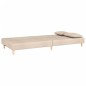 vidaXL Sofá cama de 2 plazas con dos almohadas tela color crema vidaXL Sofá cama de 2 plazas con dos almohadas tela color crema
