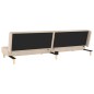 vidaXL Sofá cama de 2 plazas con dos almohadas tela color crema vidaXL Sofá cama de 2 plazas con dos almohadas tela color crema