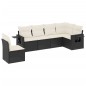 vidaXL Set de sofás de jardín 6 piezas y cojines ratán sintético negro vidaXL Set de sofás de jardín 6 piezas y cojines ratán sintético negro