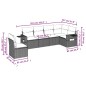 vidaXL Set de sofás de jardín 6 piezas y cojines ratán sintético negro vidaXL Set de sofás de jardín 6 piezas y cojines ratán sintético negro