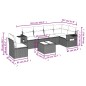 vidaXL Set de sofás de jardín 7 piezas con cojines ratán PE gris vidaXL Set de sofás de jardín 7 piezas con cojines ratán PE gris
