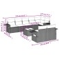 vidaXL Set de sofás de jardín 8 piezas y cojines ratán sintético negro vidaXL Set de sofás de jardín 8 piezas y cojines ratán sintético negro