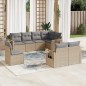 vidaXL Juego de sofás de jardín con cojines beige 8 pzas ratán PE vidaXL Juego de sofás de jardín con cojines beige 8 pzas ratán PE