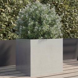 vidaXL Jardinera de acero inoxidable plateado 42x40x39 cm