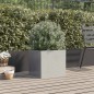 vidaXL Jardinera de acero inoxidable plateado 42x40x39 cm vidaXL Jardinera de acero inoxidable plateado 42x40x39 cm