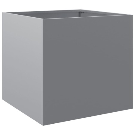 vidaXL Jardinera de acero galvanizado plateado 49x47x46 cm