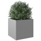 vidaXL Jardinera de acero galvanizado plateado 49x47x46 cm vidaXL Jardinera de acero galvanizado plateado 49x47x46 cm