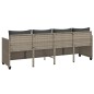 vidaXL Tumbona con cojines ratán sintético gris claro vidaXL Tumbona con cojines ratán sintético gris claro