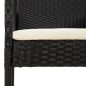 vidaXL Set de comedor de jardín 7 pzas y cojines ratán sintético negro vidaXL Set de comedor de jardín 7 pzas y cojines ratán sintético negro