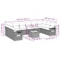 vidaXL Set de sofás de jardín 11 pzas y cojines ratán sintético gris vidaXL Set de sofás de jardín 11 pzas y cojines ratán sintético gris