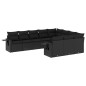 vidaXL Set de sofás de jardín 10 pzas cojines ratán sintético negro vidaXL Set de sofás de jardín 10 pzas cojines ratán sintético negro