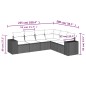vidaXL Set de sofás de jardín 6 piezas y cojines ratán sintético negro vidaXL Set de sofás de jardín 6 piezas y cojines ratán sintético negro