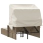 vidaXL Tumbona doble con capota y cojines ratán sintético beige vidaXL Tumbona doble con capota y cojines ratán sintético beige