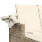 vidaXL Tumbona doble con capota y cojines ratán sintético beige vidaXL Tumbona doble con capota y cojines ratán sintético beige