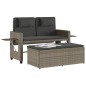 vidaXL Sillón reclinable de jardín con cojines ratán sintético gris vidaXL Sillón reclinable de jardín con cojines ratán sintético gris