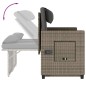 vidaXL Sillón reclinable de jardín con cojines ratán sintético gris vidaXL Sillón reclinable de jardín con cojines ratán sintético gris