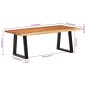 vidaXL Mesa de centro madera maciza acacia 110x55x40 cm vidaXL Mesa de centro madera maciza acacia 110x55x40 cm