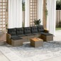 vidaXL Set de sofás de jardín 8 pzas y cojines ratán sintético gris vidaXL Set de sofás de jardín 8 pzas y cojines ratán sintético gris