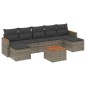 vidaXL Set de sofás de jardín 8 pzas y cojines ratán sintético gris vidaXL Set de sofás de jardín 8 pzas y cojines ratán sintético gris