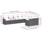vidaXL Set de sofás de jardín 8 piezas y cojines ratán sintético negro vidaXL Set de sofás de jardín 8 piezas y cojines ratán sintético negro
