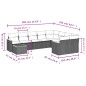 vidaXL Set de sofás de jardín 10 pzas cojines ratán sintético negro vidaXL Set de sofás de jardín 10 pzas cojines ratán sintético negro