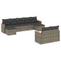vidaXL Set de muebles de jardín 9 pzas y cojines ratán sintético gris vidaXL Set de muebles de jardín 9 pzas y cojines ratán sintético gris