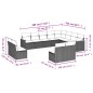 vidaXL Set de sofás de jardín 12 piezas cojines ratán sintético negro vidaXL Set de sofás de jardín 12 piezas cojines ratán sintético negro