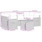 vidaXL Set de sofás de jardín 7 piezas con cojines ratán PE gris vidaXL Set de sofás de jardín 7 piezas con cojines ratán PE gris