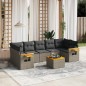 vidaXL Set de sofás de jardín 8 pzas y cojines ratán sintético gris vidaXL Set de sofás de jardín 8 pzas y cojines ratán sintético gris
