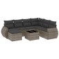 vidaXL Set de sofás de jardín 8 pzas y cojines ratán sintético gris vidaXL Set de sofás de jardín 8 pzas y cojines ratán sintético gris