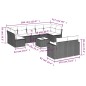 vidaXL Set de sofás de jardín 10 pzas cojines ratán sintético negro vidaXL Set de sofás de jardín 10 pzas cojines ratán sintético negro