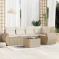vidaXL Juego de sofás jardín con cojines 6 pzas ratán sintético beige vidaXL Juego de sofás jardín con cojines 6 pzas ratán sintético beige
