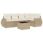vidaXL Juego de sofás jardín con cojines 6 pzas ratán sintético beige vidaXL Juego de sofás jardín con cojines 6 pzas ratán sintético beige