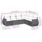 vidaXL Set de muebles de jardín 6 pzas y cojines ratán sintético gris vidaXL Set de muebles de jardín 6 pzas y cojines ratán sintético gris