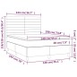 vidaXL Cama box spring con colchón tela marrón oscuro 140x190 cm vidaXL Cama box spring con colchón tela marrón oscuro 140x190 cm