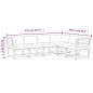 vidaXL Set de sofás jardín 6 pzas con cojines madera pino marrón cera vidaXL Set de sofás jardín 6 pzas con cojines madera pino marrón cera