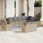 vidaXL Set de sofás de jardín 12 pzas y cojines ratán sintético marrón vidaXL Set de sofás de jardín 12 pzas y cojines ratán sintético marrón