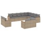 vidaXL Set de sofás de jardín 12 pzas y cojines ratán sintético marrón vidaXL Set de sofás de jardín 12 pzas y cojines ratán sintético marrón