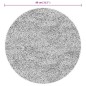 vidaXL Alfombra de pelo largo moderna crema y negro Ø 80 cm