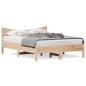 vidaXL Estructura de cama de madera maciza de pino 140x190 cm vidaXL Estructura de cama de madera maciza de pino 140x190 cm
