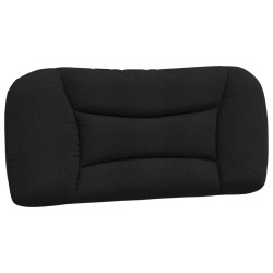 vidaXL Cabecero de cama acolchado tela negro 90 cm