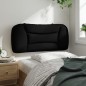 vidaXL Cabecero de cama acolchado tela negro 90 cm vidaXL Cabecero de cama acolchado tela negro 90 cm