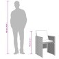 vidaXL Set comedor de jardín 5 pzas cojines ratán sintético gris claro
