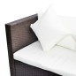 vidaXL Set muebles de jardín 4 piezas y cojines ratán sintético marrón vidaXL Set muebles de jardín 4 piezas y cojines ratán sintético marrón