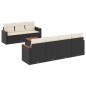 vidaXL Set de sofás de jardín 8 piezas y cojines ratán sintético negro vidaXL Set de sofás de jardín 8 piezas y cojines ratán sintético negro