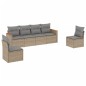 vidaXL Juego de sofás jardín con cojines 6 pzas ratán sintético beige vidaXL Juego de sofás jardín con cojines 6 pzas ratán sintético beige
