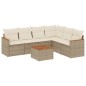vidaXL Set sofás de jardín 7 piezas y cojines ratán sintético beige
