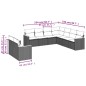 vidaXL Set de sofás de jardín 8 piezas y cojines ratán sintético negro vidaXL Set de sofás de jardín 8 piezas y cojines ratán sintético negro