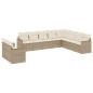 vidaXL Juego de sofás jardín con cojines beige 10 pzas ratán sintético vidaXL Juego de sofás jardín con cojines beige 10 pzas ratán sintético