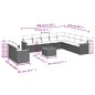 vidaXL Set de sofás de jardín 11 pzas y cojines ratán sintético negro vidaXL Set de sofás de jardín 11 pzas y cojines ratán sintético negro